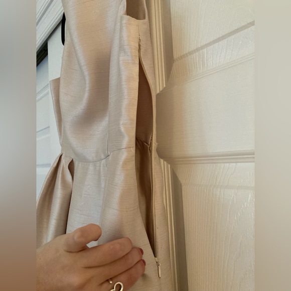 Lulus beige color dress with bow in back! - Picture 3 of 5